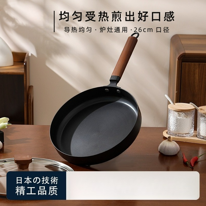Home Cooking Steak - 26cm Japanese Uncoated Cast Iron Skillet
