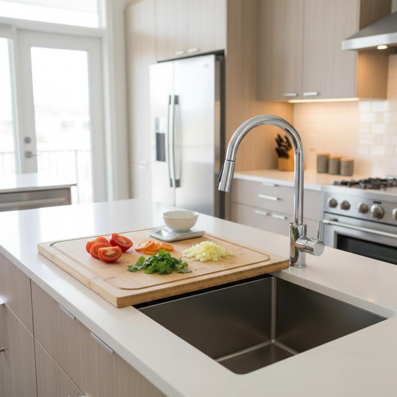Home Cooking Usa - Over the Sink Cutting Board Multipurpose