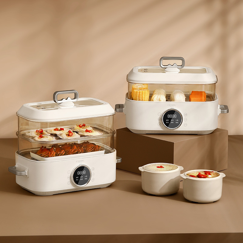 Home Cooking Restaurant - 10L 3-in-1 Electric Food Steamer -
