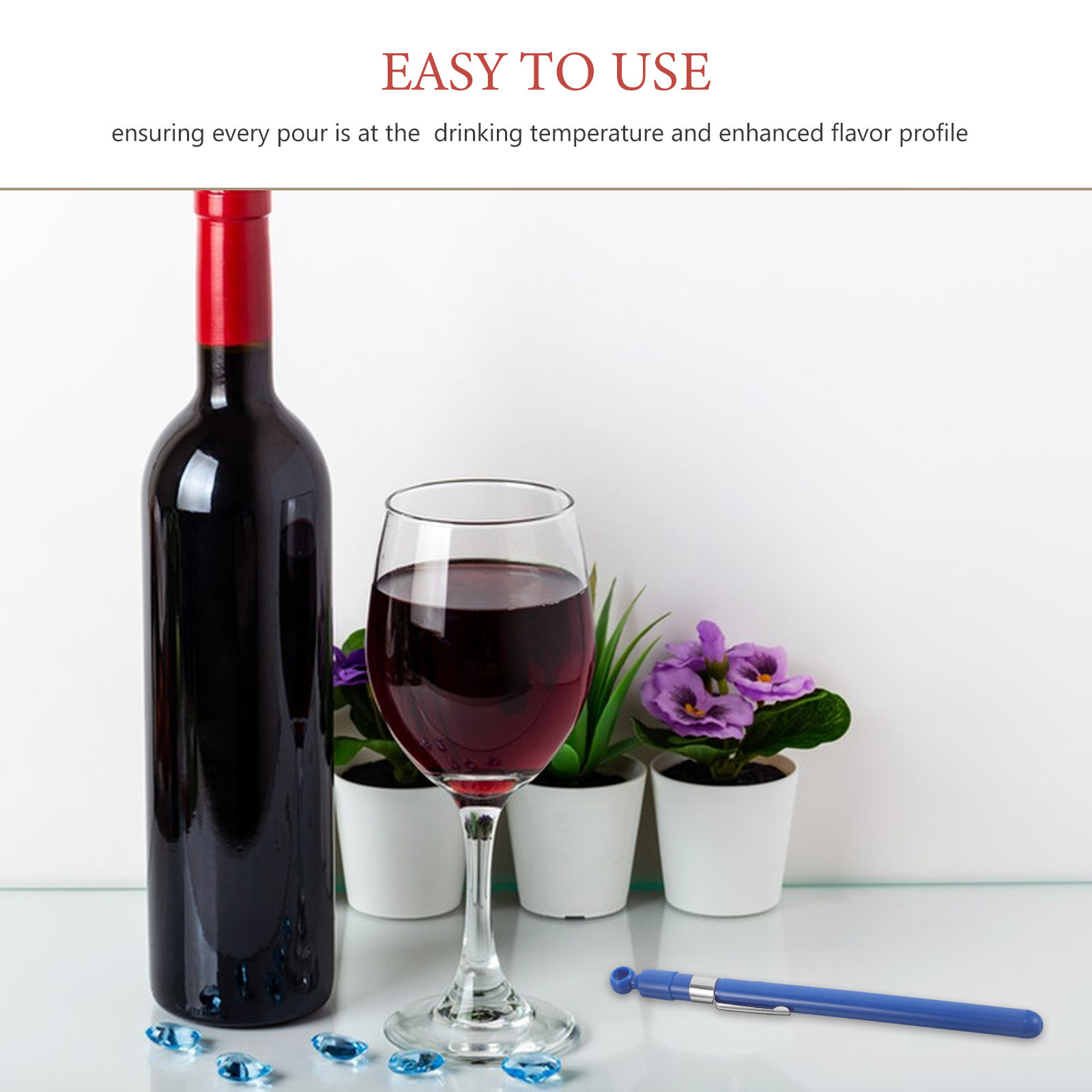 Glass Wine Thermometer Easy Re - Home Cooking Usa ulasan dan harga