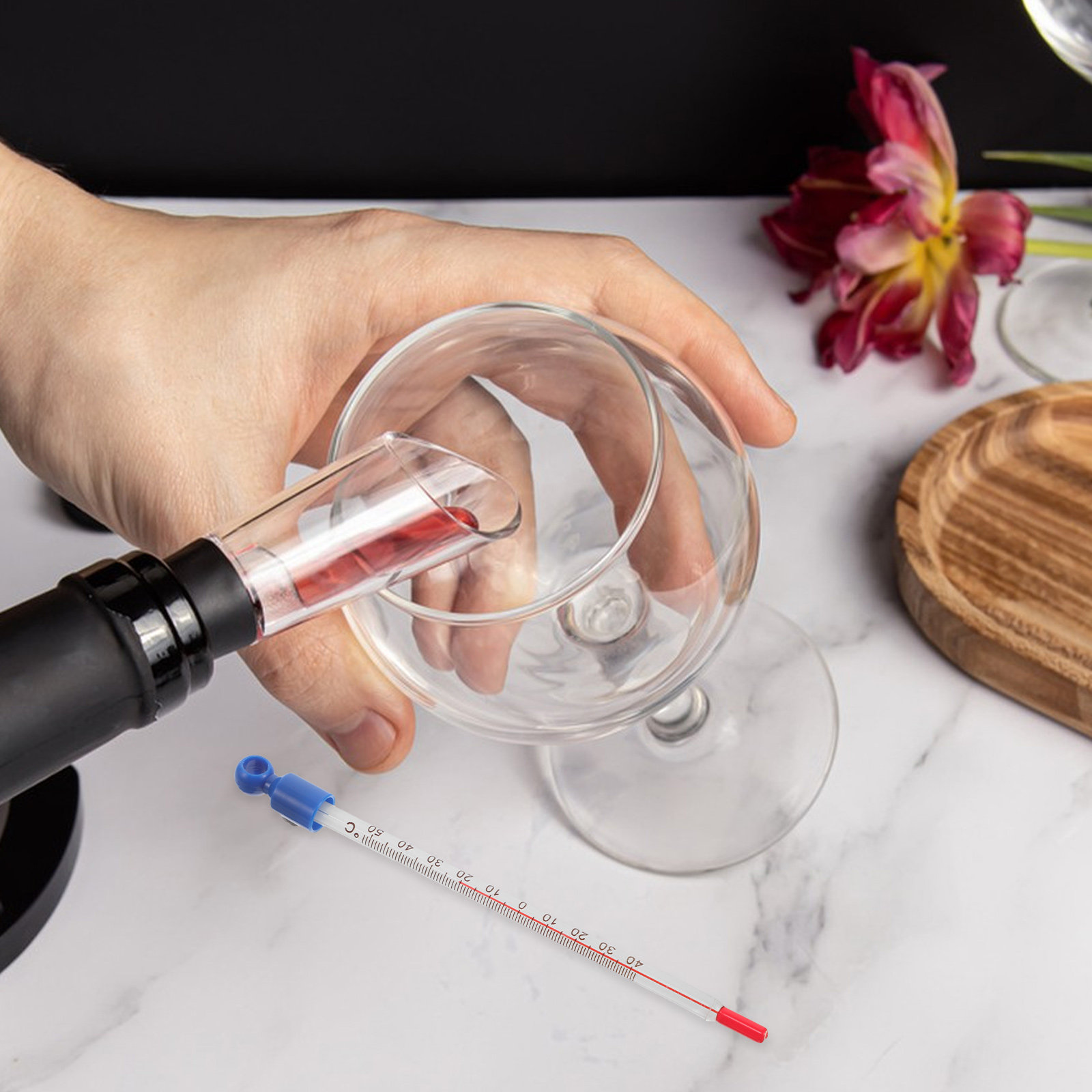 Glass Wine Thermometer Easy Re - Home Cooking Usa ulasan dan harga