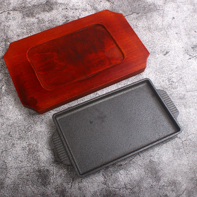 Rectangular Cast Iron Skillet  - Home Cooking Steak ulasan dan harga