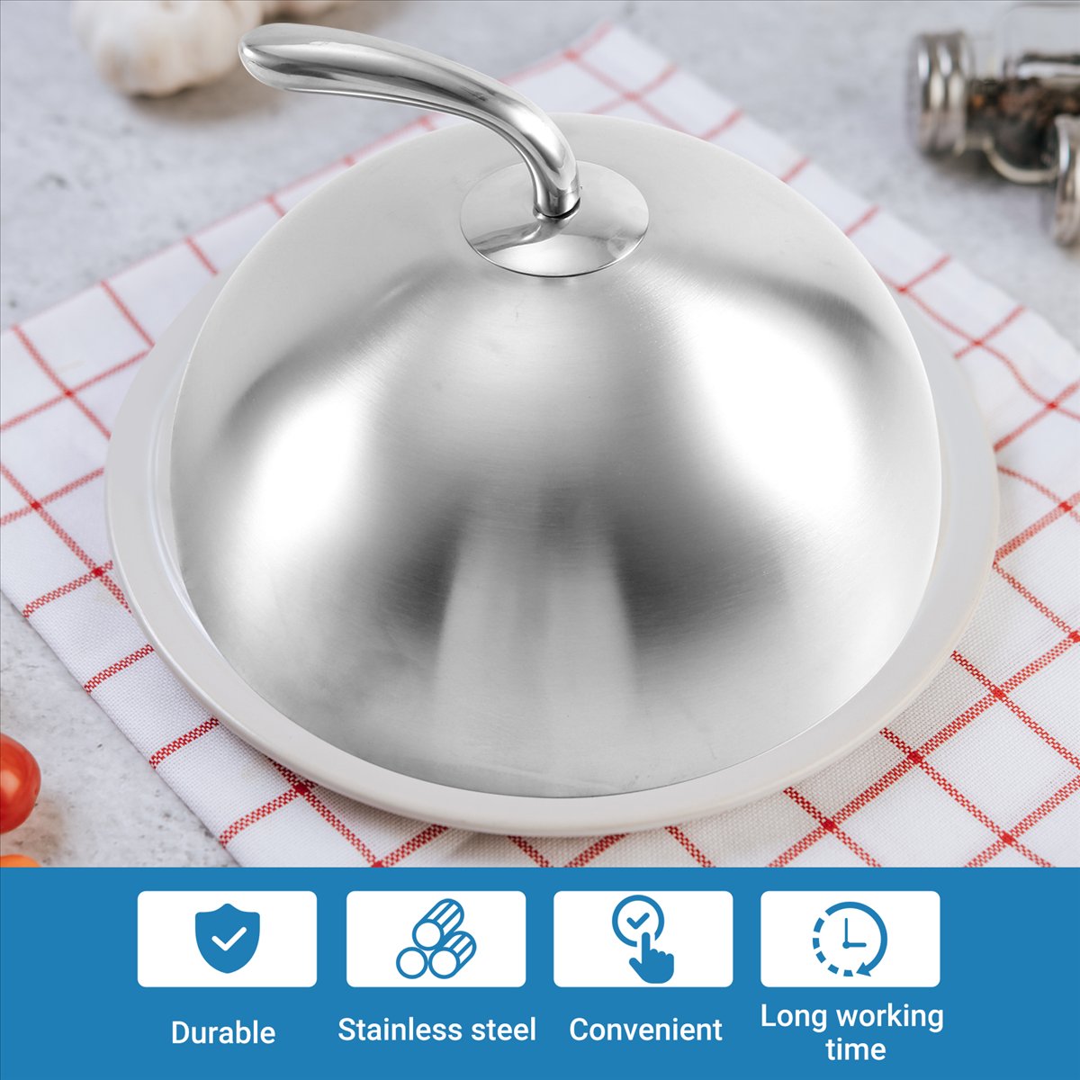 1Pcs 24cm Stainless Steel Stea - Home Cooking Steak ulasan dan harga