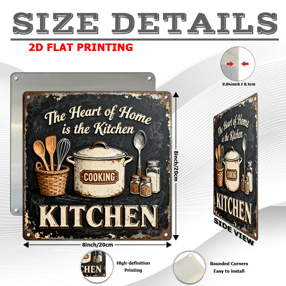 Vintage Metal Kitchen Wall Dec - Home Cooking Usa ulasan dan harga