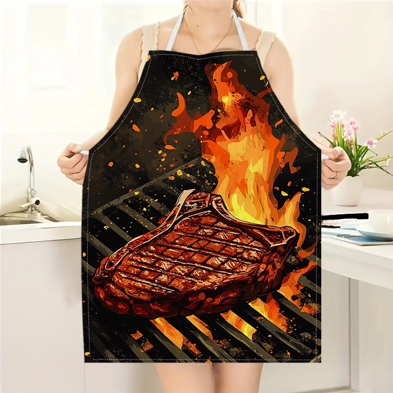 1pc BBQ Steak Apron with Flame - Home Cooking Steak ulasan dan harga
