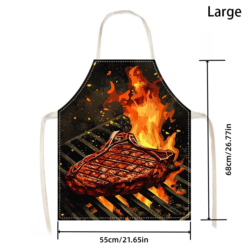1pc BBQ Steak Apron with Flame - Home Cooking Steak ulasan dan harga