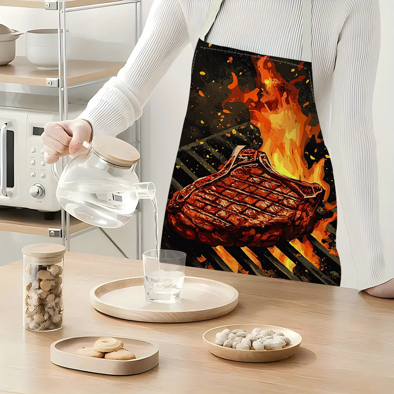 1pc BBQ Steak Apron with Flame - Home Cooking Steak ulasan dan harga