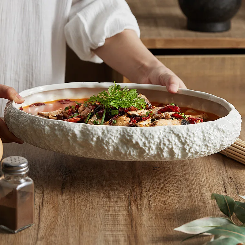 Oval Ceramic Cooking Dish Sash - Home Cooking Steak ulasan dan harga