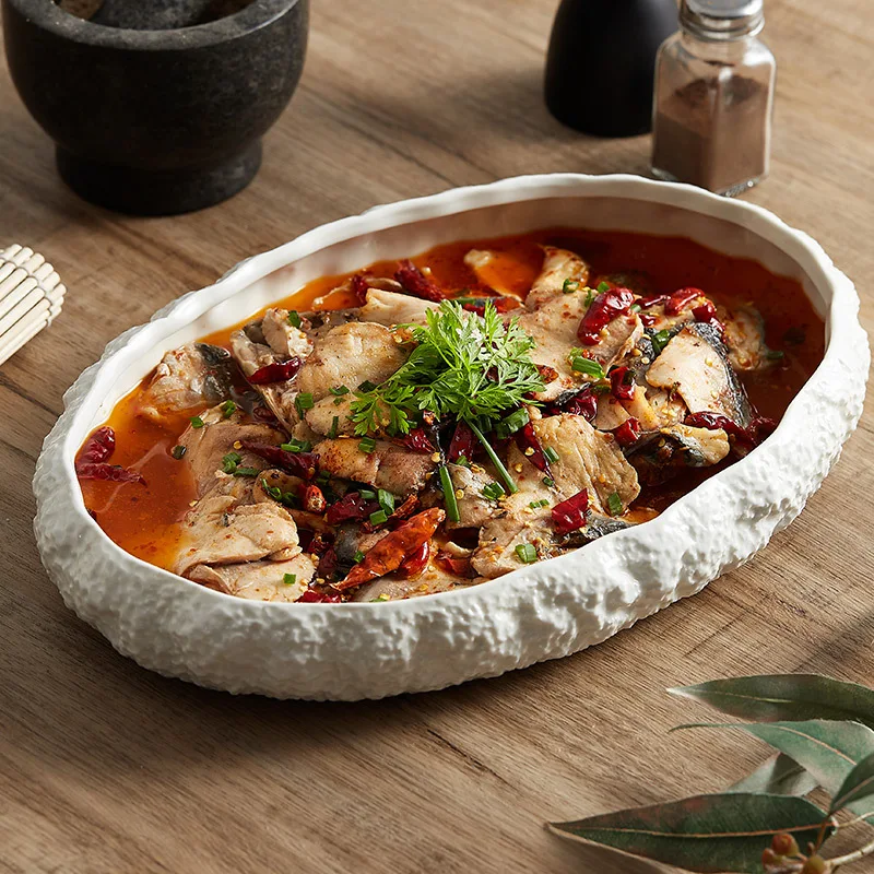 Oval Ceramic Cooking Dish Sash - Home Cooking Steak ulasan dan harga