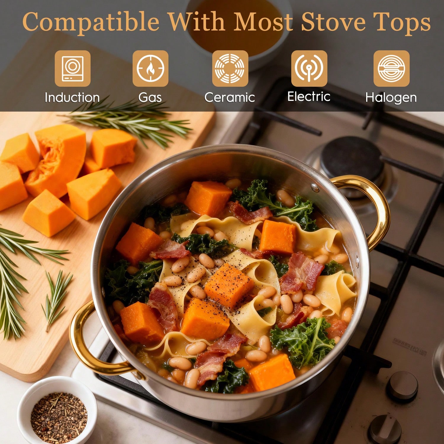 Stainless Steel Pot Set Modern - Home Cooking Restaurant ulasan dan harga