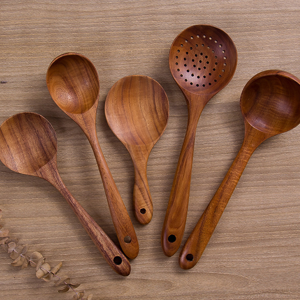 Large Teak Wooden Ladle Natura - Home Cooking Restaurant ulasan dan harga